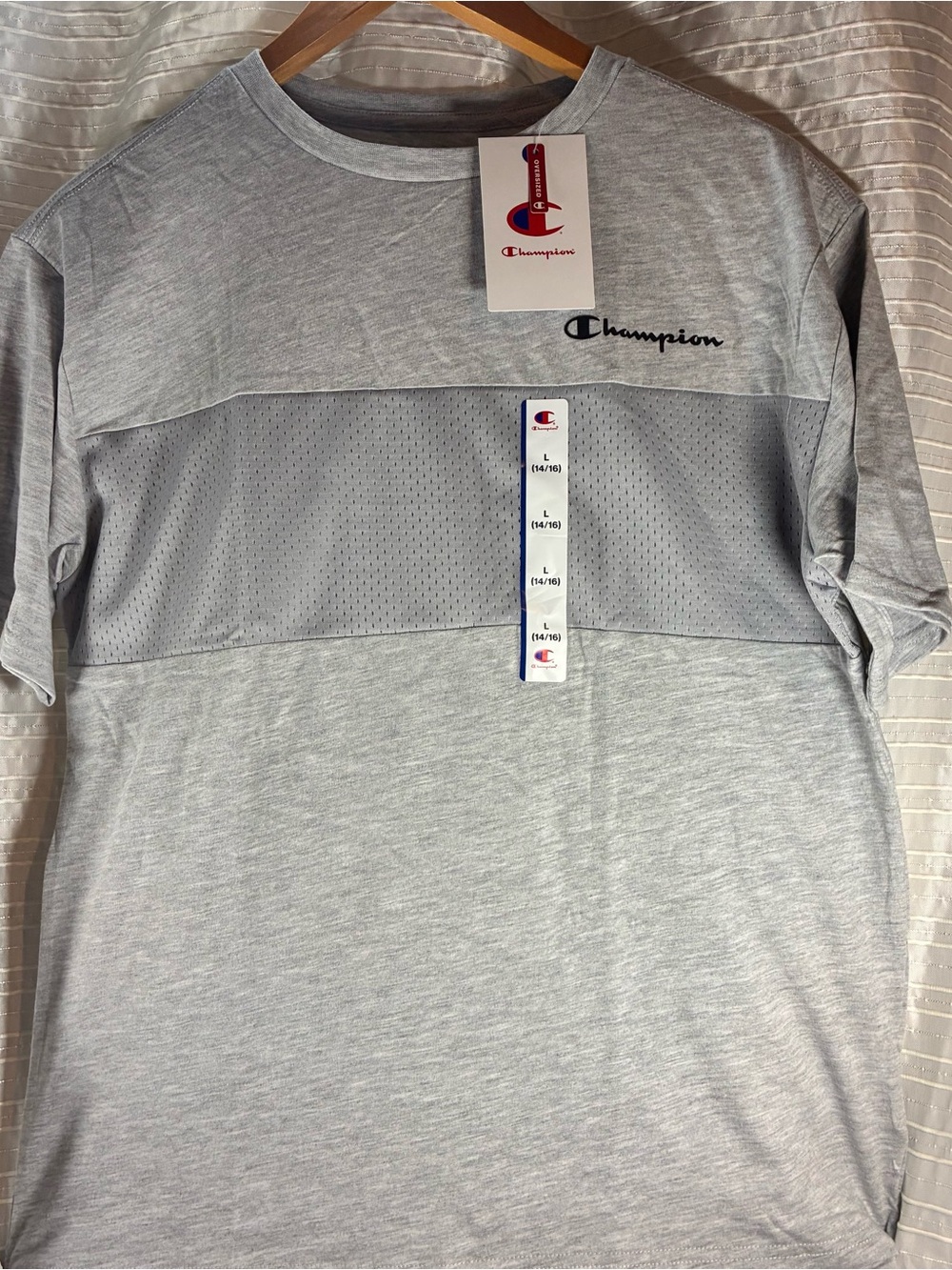 Champion Boy’s Light Gray Athletic Short-Sleeve Shirt